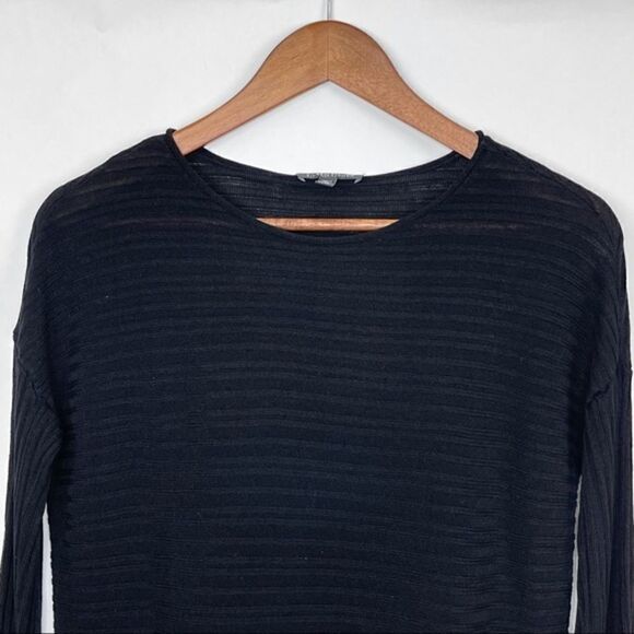 Eileen Fisher Asymmetrical Ribbed Tencel Pullover Sweater Size Small Petite - Picture 9 of 13